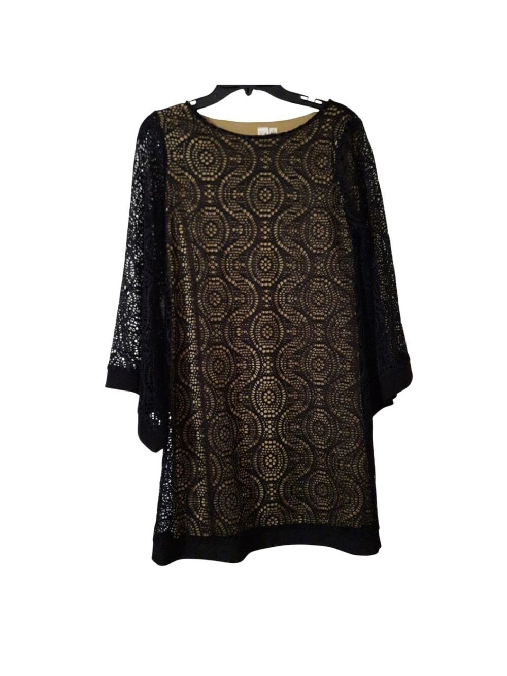 Emma & Michele Black Tan Dress Size Small